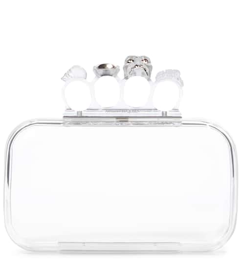 Clutch Four Ring de PVC adornado | Alexander McQueen