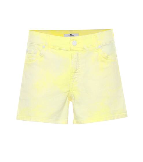 شورت من الدنيم بخصر متوسط | 7 For All Mankind