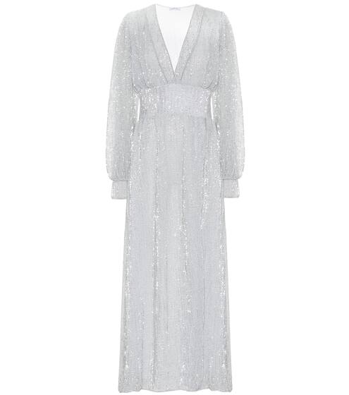 Exclusive to Mytheresa – Sequined satin maxi dress | Oséree