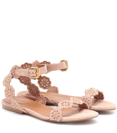 Bestickte Sandalen aus Veloursleder | See By Chloé