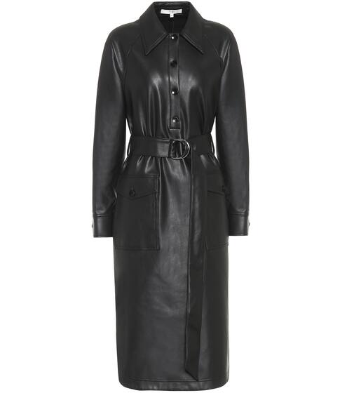 Faux-leather midi dress | Tibi