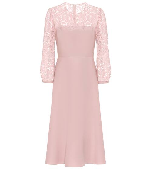 Lace and crêpe dress | Valentino