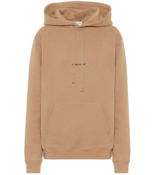 Logo cotton-jersey hoodie | Saint Laurent