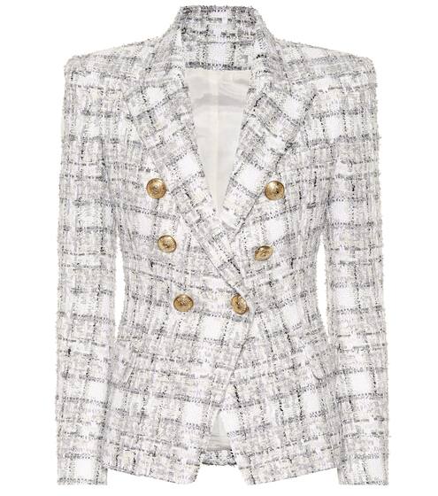 Exclusive to Mytheresa – Double-breasted tweed blazer | Balmain