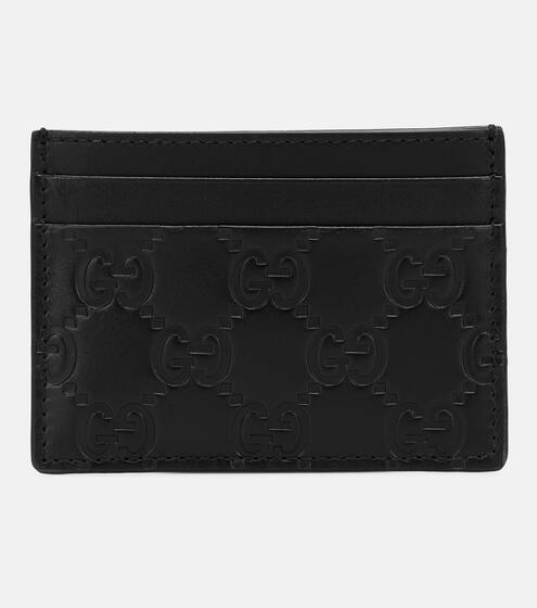 Signature leather card holder | Gucci