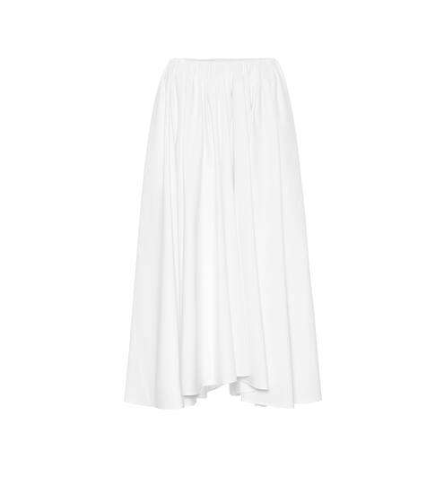 Pleated cotton-poplin midi skirt | Jil Sander