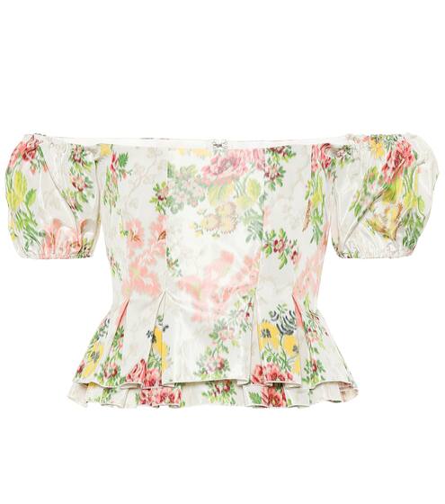 Exclusive to Mytheresa – Oarsman floral silk-blend top | Brock Collection