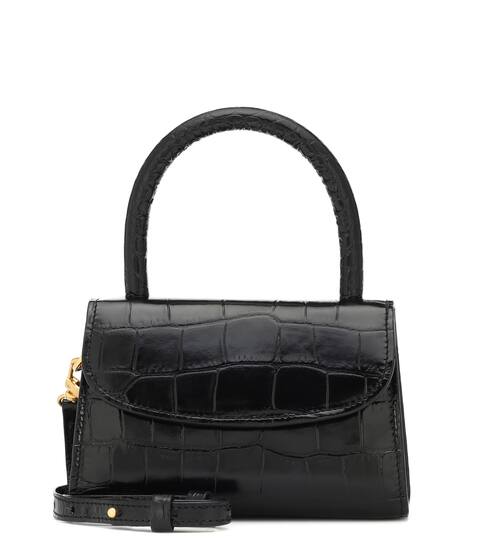 Mini croc-effect leather tote | By Far