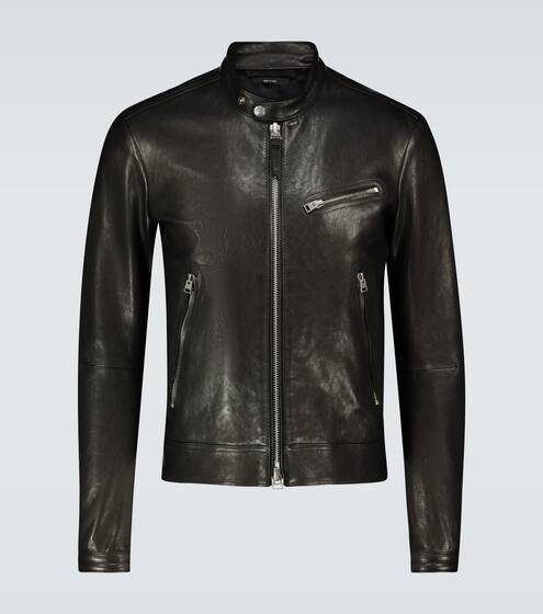 Café leather biker jacket | Tom Ford