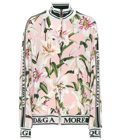 Floral stretch cady track jacket | Dolce & Gabbana