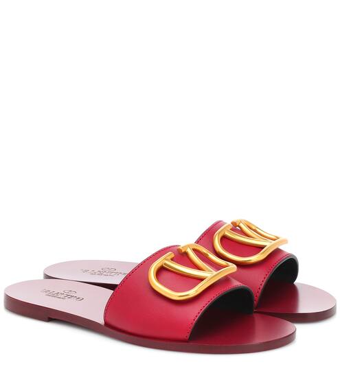 Valentino Garavani VLOGO leather sandals | Valentino