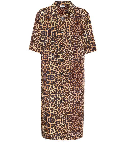 Leopard-print cotton shirt dress | Dries Van Noten