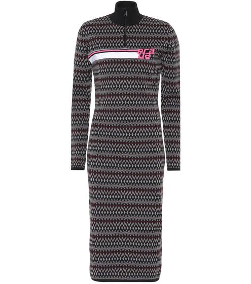 Chevron jacquard knit dress | Prada