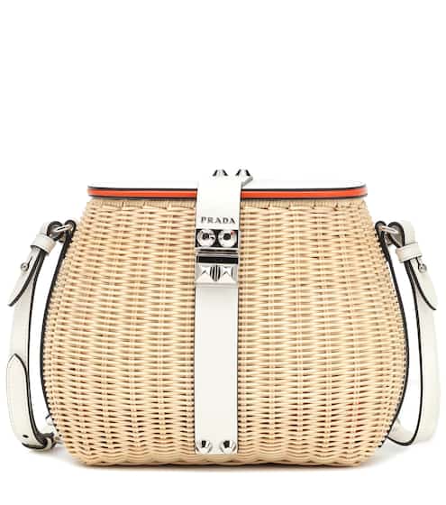 Rattan shoulder bag | Prada