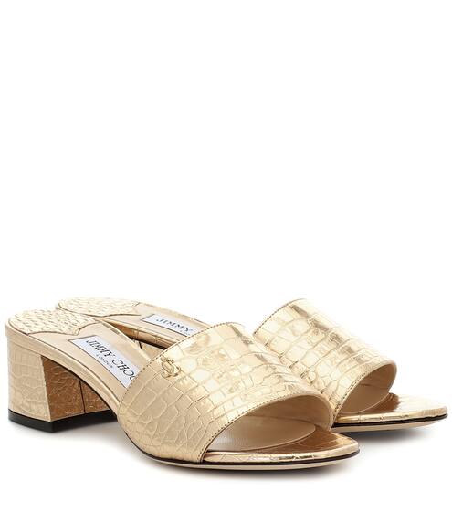 Pantoletten Minea 45 aus Leder | Jimmy Choo