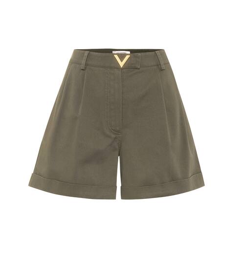 High-rise cotton shorts | Valentino