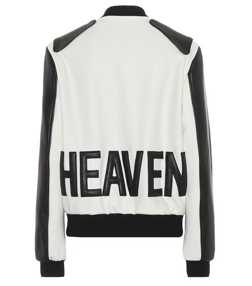 Leather-trimmed wool jacket | Saint Laurent