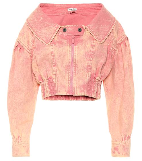 Cropped denim jacket | Miu Miu