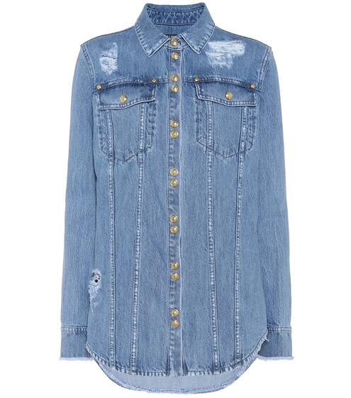 Embellished denim shirt | Balmain