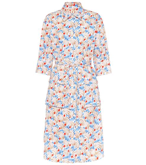 Abito chemisier a stampa in cotone | Marni