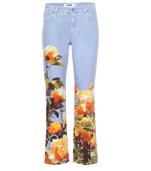 Mid-rise printed jeans | MSGM