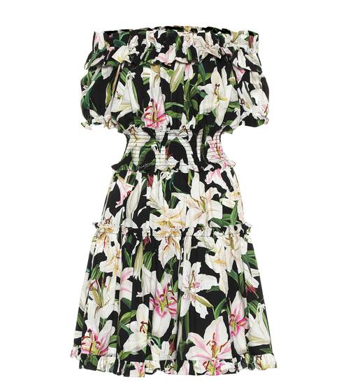 Foral cotton-poplin dress | Dolce & Gabbana