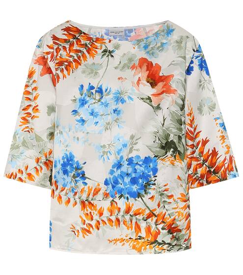 Floral-printed twill top | Dries Van Noten