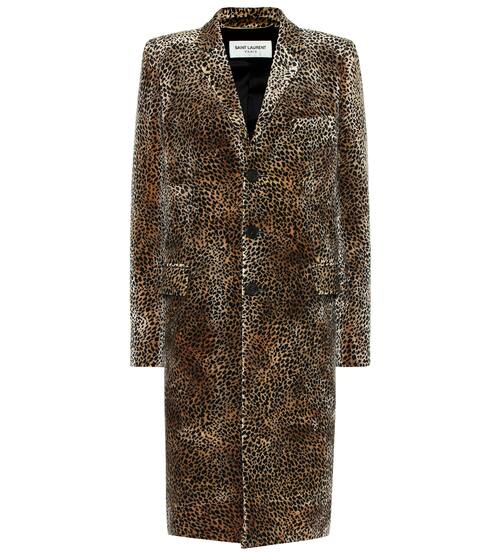 Leopard-print velvet coat | Saint Laurent