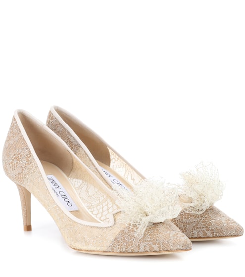 Designer Wedding Shoes Bridal At Mytheresa Estelle 65 Lace Pumps Jimmy Choo