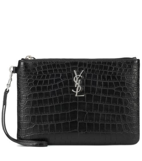 Monogram leather pouch | Saint Laurent