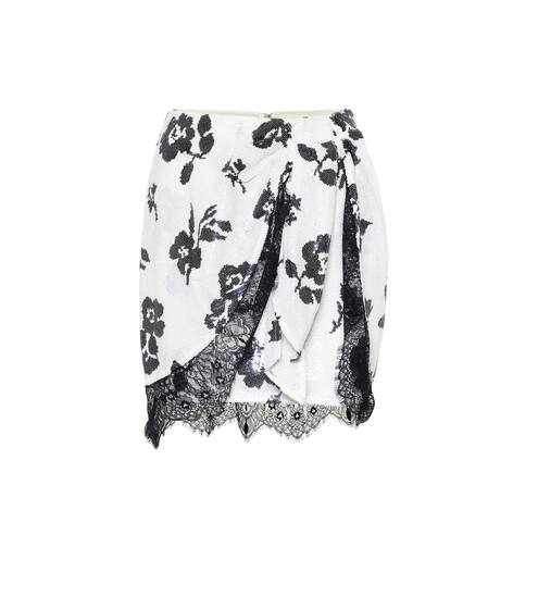 Floral sequined miniskirt | Self-Portrait