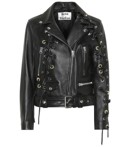 Embellished leather jacket | Acne Studios