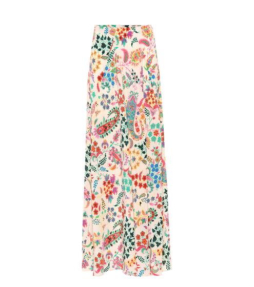 Printed silk maxi skirt | Etro