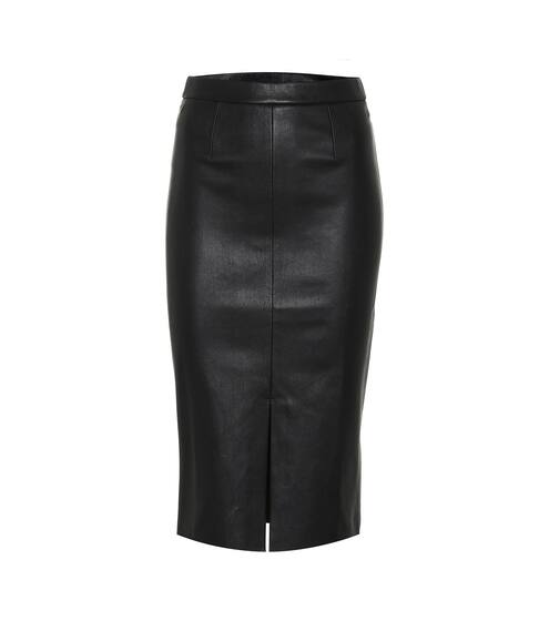 Carmen leather midi skirt | Stouls