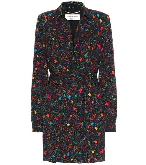 Star-print jacquard minidress | Saint Laurent