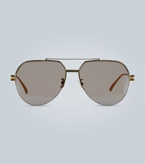 Metal frame aviator sunglasses | Bottega Veneta