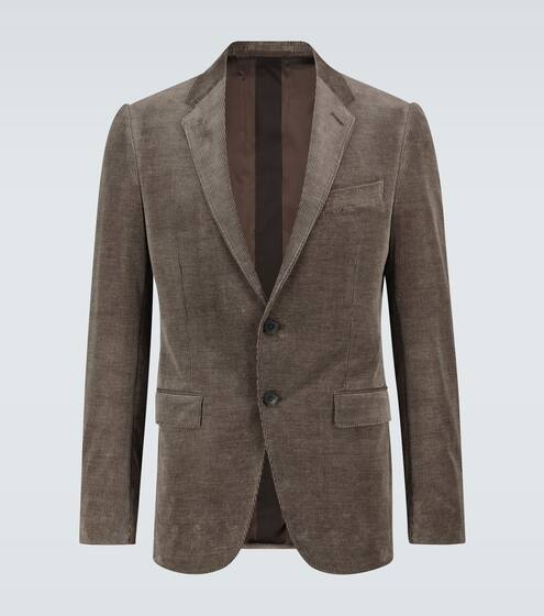 Corduroy single-breasted blazer | Ermenegildo Zegna