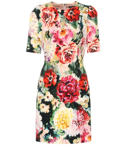 Floral printed crêpe minidress | Dolce & Gabbana