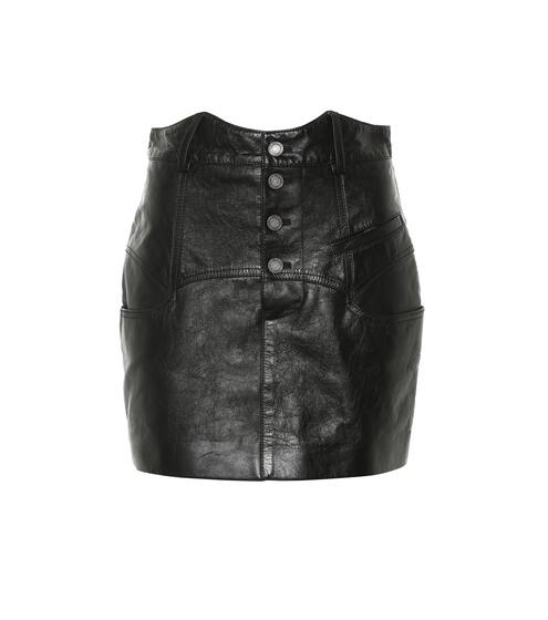 Leather miniskirt | Saint Laurent