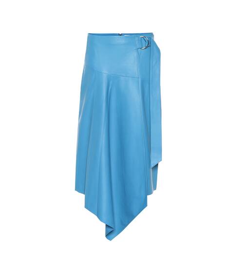 Asymmetrical leather skirt | Tibi