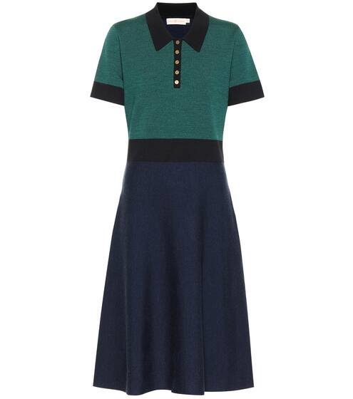 Stretch wool-blend dress | Tory Burch