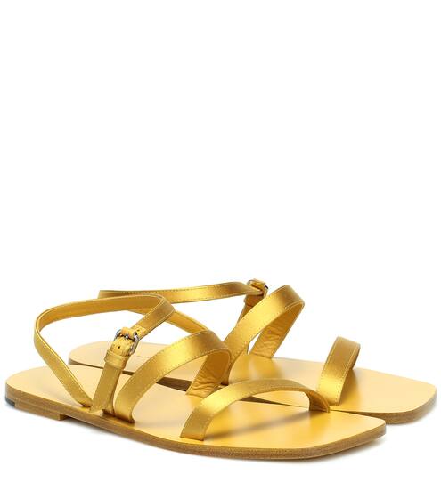 Exclusive to Mytheresa – Flat Wedge satin sandals | The Row