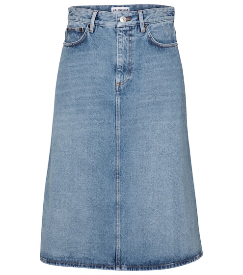 mid calf denim skirt uk