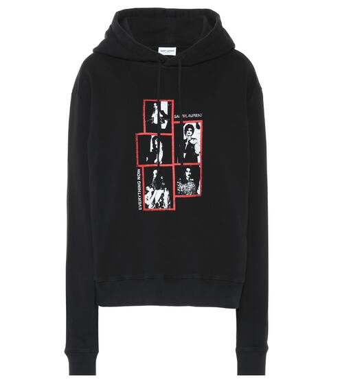 Printed cotton hoodie | Saint Laurent