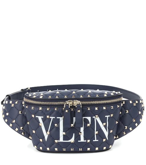 Valentino Garavani Rockstud Spike VLTN leather belt bag | Valentino