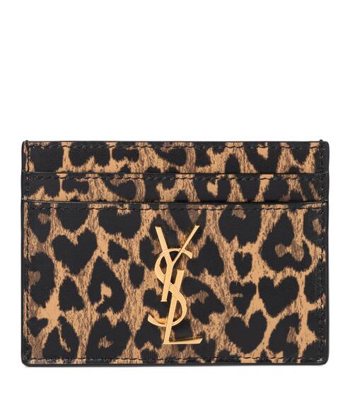 Monogram leather card holder | Saint Laurent