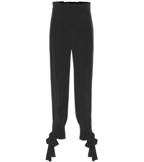 Ateneo silk paperbag tie-cuff pants | Max Mara