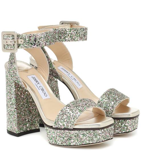 Plateausandalen Jax 115 mit Glitter | Jimmy Choo