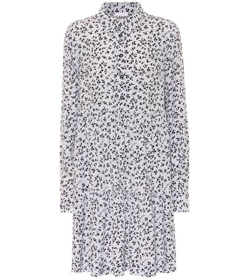 Hemdblusenkleid aus Crêpe | Ganni