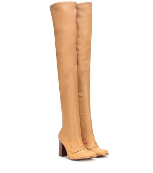 Leather over-the-knee boots | Loewe